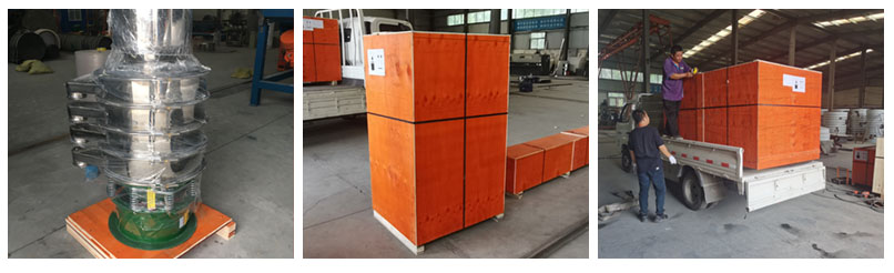 全不銹鋼振動篩包裝，裝箱，裝車。