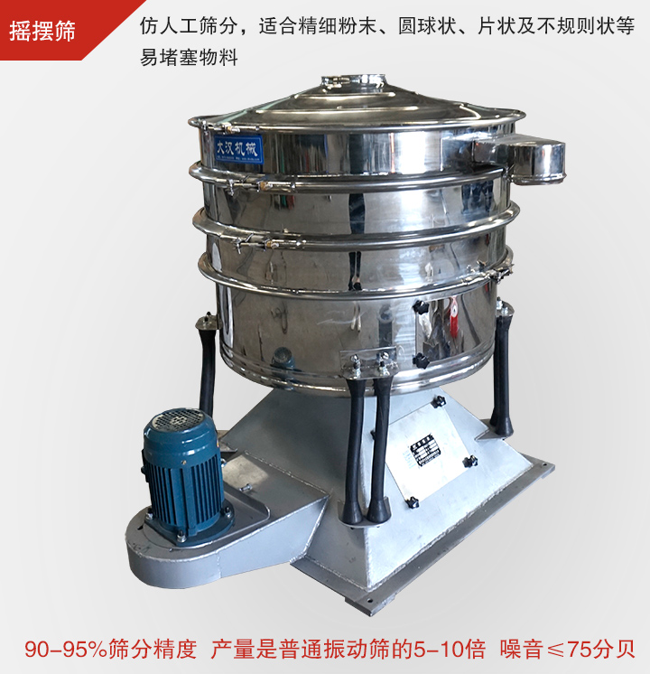 搖擺篩仿照人工篩分，可滿足高精度、高產(chǎn)量篩分要求