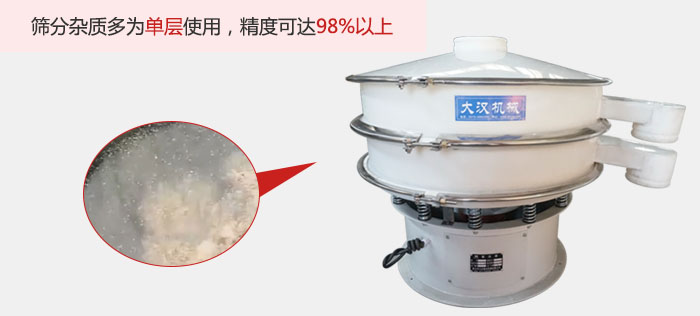 塑料振動篩篩分雜質(zhì)多用與單層篩網(wǎng)使用。